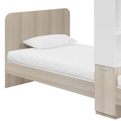 Nordic Style Apartment Hotel Bed Dormitory Furniture With Wardrobe For Luggage Support customization