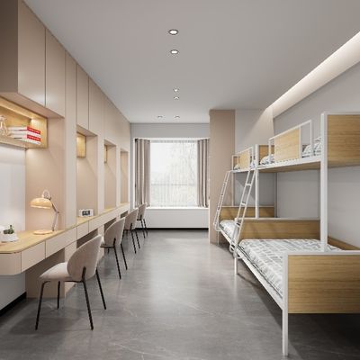 Support customization Sturdy Iron Frame Student Dormitory Bunk Bed for Bedroom and Apartment High Durability