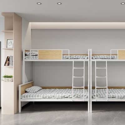 Support customization Sturdy Iron Frame Student Dormitory Bunk Bed for Bedroom and Apartment High Durability