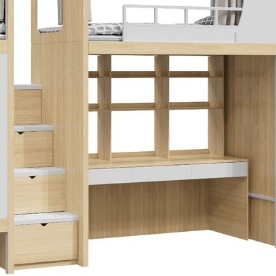 Modern Design Easy Assembly Bunk Beds With Cabinet For Student Dormitory Support customization
