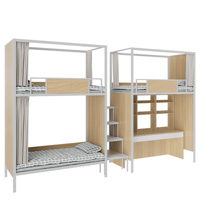 Modern Design Metal Bunk Bed With Desk High Stability Furniture Apartment Support customization