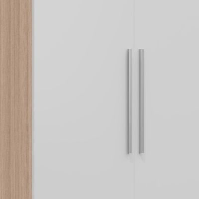 Contemporary Modern Simple Bedroom Wardrobe customization With Hanging Rod Ample Storage Panel Wood Furniture