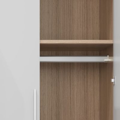 Contemporary Modern Simple Bedroom Wardrobe customization With Hanging Rod Ample Storage Panel Wood Furniture