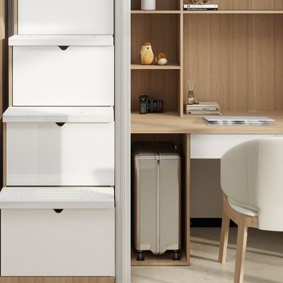 Customizable Bunk Bed With Ladder Wardrobe And Study Desk For Dormitory