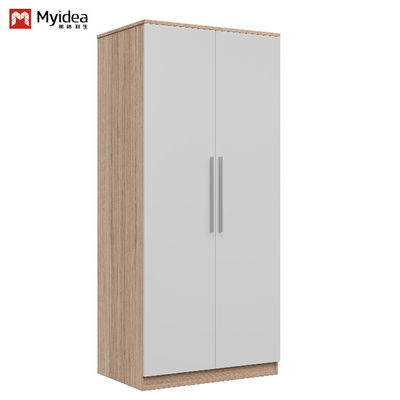 Modern Simple Design Bedroom Wardrobe With Hanging Rod Ample Storage Space Panel Wood Furniture For Home Or Living Room Support customization