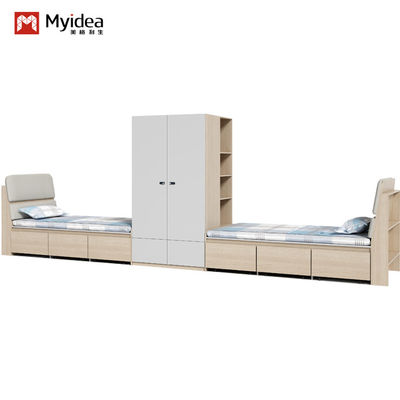 Support customization 2000 X 1200 X 960mm Apartment Furniture Student Bunk Bed School Dormitory With Desk Bed