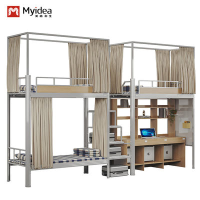 Support customization High Grade Quality Guaranteed Full Size Black Color Bunk Metal Frame Twin Bunk Bed