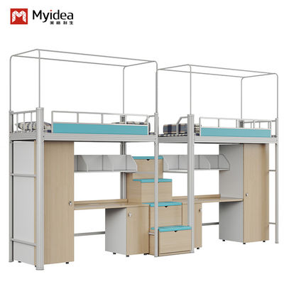 Support customization Spacious Capsule Bunk Bed with  a curtain frame and staris for High-Standard Rooms