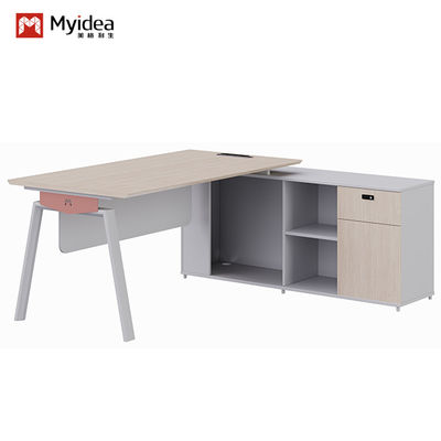 Support customization Foshan factory Myidea Modern 4 Person Office Furniture Workstation Table With Metal Leg , Staff Executive Modern Office Workstation Desk