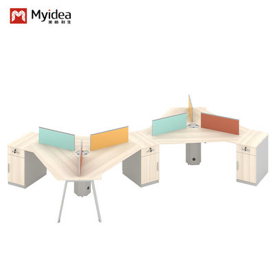 Modern design simple fashion abnormal desk to six-seat office furniture Support customization