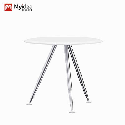 Support customization Modern Style Office Furniture Table With White Countertop And Sturdy Metal Steel Legs