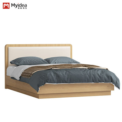 Support customization Modern Minimalist Wood Single Bed For Dormitory Use Various Sizes Without Mattress Bedroom School Apartment Hotel