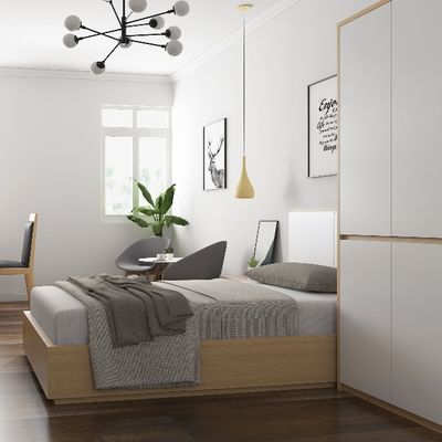 Support customization Modern Minimalist Wood Single Bed For Dormitory Use Various Sizes Without Mattress Bedroom School Apartment Hotel