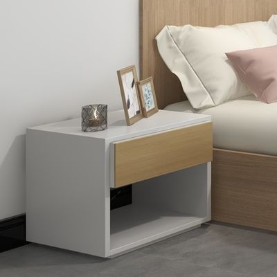 Support customization Modern Wooden Bedside Cabinet with Storage Nightstands for Bedroom or Living Room Commercial Furniture