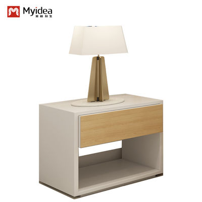 Support customization Modern Wooden Bedside Cabinet with Storage Nightstands for Bedroom or Living Room Commercial Furniture