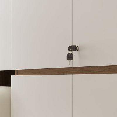 Support customization Modern Bedroom Wardrobe with Ample Storage and Hanging Rod Simple Wood Furniture Easy Assembly