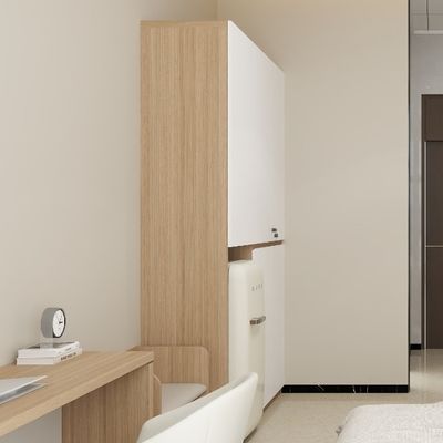 Support customization Modern Bedroom Wardrobe with Ample Storage and Hanging Rod Simple Wood Furniture Easy Assembly