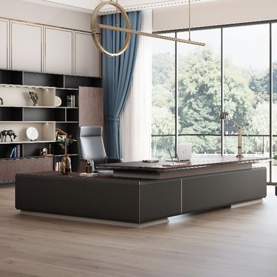 Modern Luxury Large Wooden MDF Desk Classic Boss Office Desk For Workstations Office Furniture Support customization