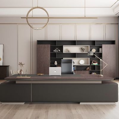 Modern Luxury Large Wooden MDF Desk Classic Boss Office Desk For Workstations Office Furniture Support customization