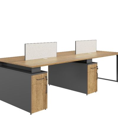 Two-Person Modular Office Desk Combination with customization Extendable Feature and Three Drawers No reviews yet