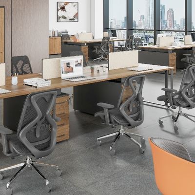 Two-Person Modular Office Desk Combination with customization Extendable Feature and Three Drawers No reviews yet