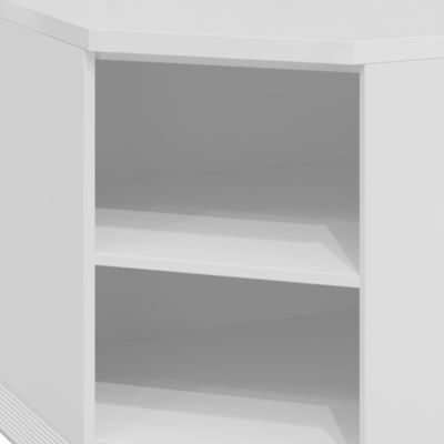 Customizable Two-Tier Wood Corner Storage Cabinet Single-Door Design For Kitchen And Dining Room