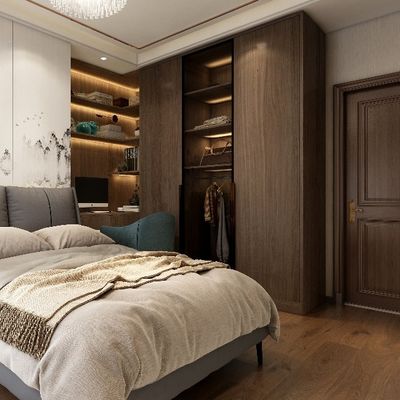 Modern Home And Hotel Wardrobes With Internal Hanging Rods And Drawer Dividers Support customization For Organized Bedroom Furniture