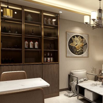 Support customization Contemporary Living Room Office Display Cabinet, Modern Design, Wooden/Metal/Glass Material