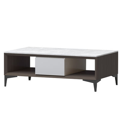 Modern Luxury Contemporary Wood Panel Support customization Coffee Tables Versatile Office & Living Room Furniture With Marble For Tea & Hotel Use