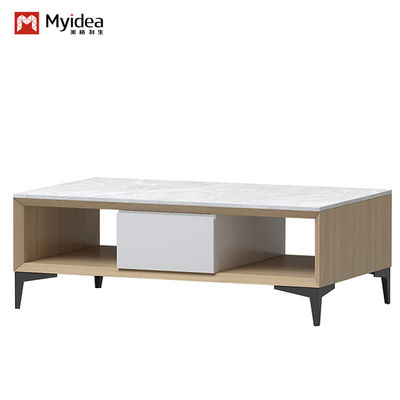 Modern Luxury Contemporary Wood Panel Support customization Coffee Tables Versatile Office & Living Room Furniture With Marble For Tea & Hotel Use
