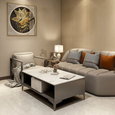 Modern Luxury Contemporary Wood Panel Support customization Coffee Tables Versatile Office & Living Room Furniture With Marble For Tea & Hotel Use