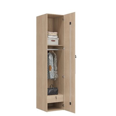 Contemporary customization Bedroom Furniture Modern Simple Design Metal Wardrobe With Hanging Rod Ample Storage Spaces Middle Desk Living Room