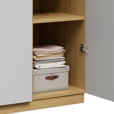 Support customization Modern Simple Design Steel Metal Bedroom Wardrobe with Hanging Rod Ample Storage Space Home Furniture for Hotel Living Room