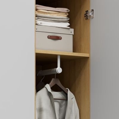 Support customization Modern Simple Design Steel Metal Bedroom Wardrobe with Hanging Rod Ample Storage Space Home Furniture for Hotel Living Room