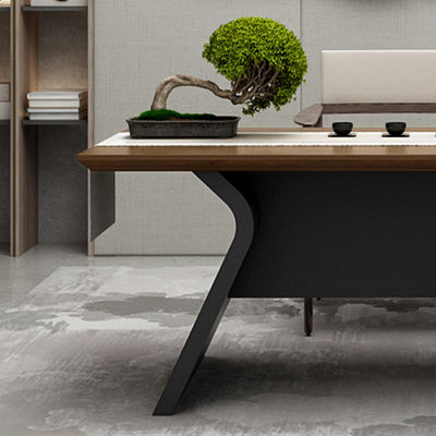Support customization Modern Luxury Wood Tea Table Set For Living Room And Office Versatile Dark Color With Wood Grain Coffee Tables