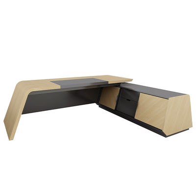 Support customization Modern Luxury Boss Office Desk Large Wooden MDF Panel in Dark Colors Classic Design for Office Use Modular Furniture