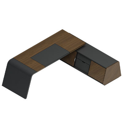 Support customization Modern Luxury Boss Office Desk Large Wooden MDF Panel in Dark Colors Classic Design for Office Use Modular Furniture