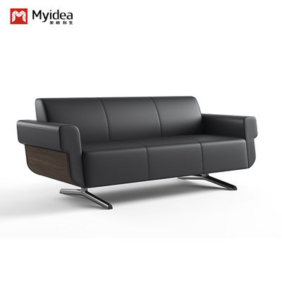 Support customization Nordic Minimalism Leather Sofa Set Office Bedroom Traditional Sectional Design Metal Legs Single Triple Seat Sofas