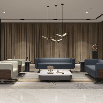 Support customization Nordic Minimalism Leather Sofa Set Office Bedroom Traditional Sectional Design Metal Legs Single Triple Seat Sofas