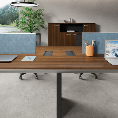 Contemporary Design Two Four or Six-Person Office Desk Modern Wooden Metal Iron Moduler Furniture for Home or School Office Support customization