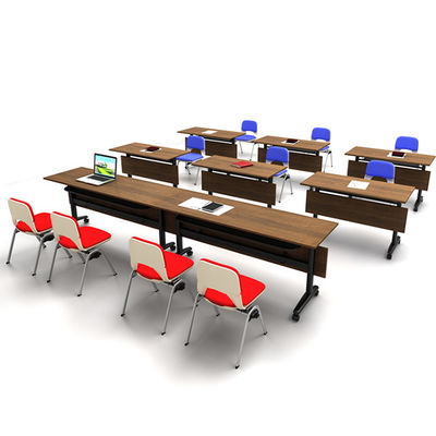Dark Series Design Support customization Movable Foldable Office Desk Large Training Room Furniture Modular Wooden Board Style Homeschool Office