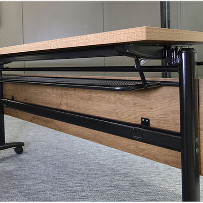 Dark Series Design Support customization Movable Foldable Office Desk Large Training Room Furniture Modular Wooden Board Style Homeschool Office