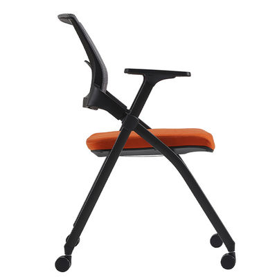Comfortable Space-Saving Office Chair With Sponge Seat Cushion Wheels Foldable Stackable Movable for Training or Meeting Room Support customization