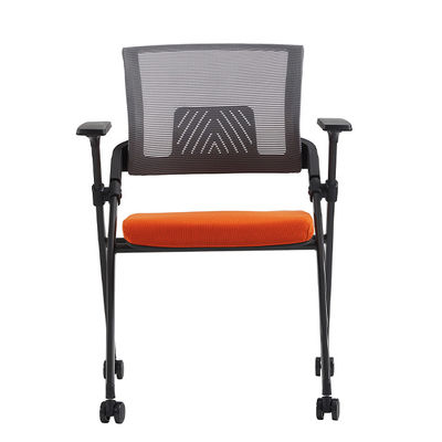 Comfortable Space-Saving Office Chair With Sponge Seat Cushion Wheels Foldable Stackable Movable for Training or Meeting Room Support customization
