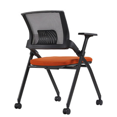 Comfortable Space-Saving Office Chair With Sponge Seat Cushion Wheels Foldable Stackable Movable for Training or Meeting Room Support customization