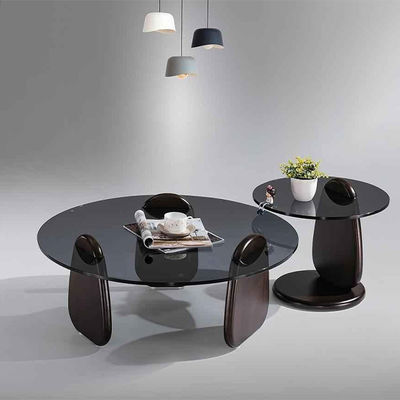 Support customization Contemporary Minimalist Design Small Tea & Coffee Table Modern Glass Round Style for Living Room Bedroom Hotel Home Use
