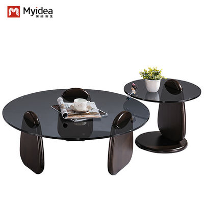 Support customization Contemporary Minimalist Design Small Tea & Coffee Table Modern Glass Round Style for Living Room Bedroom Hotel Home Use