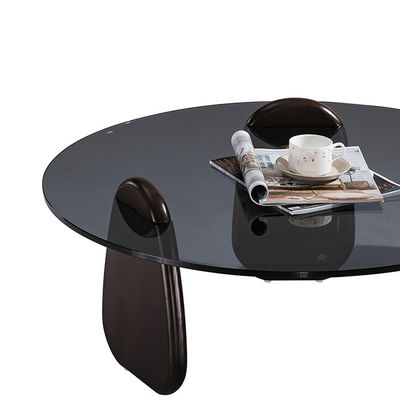 Support customization Contemporary Minimalist Design Small Tea & Coffee Table Modern Glass Round Style for Living Room Bedroom Hotel Home Use