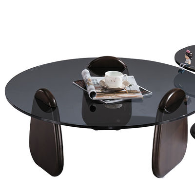 Support customization Contemporary Minimalist Design Small Tea & Coffee Table Modern Glass Round Style for Living Room Bedroom Hotel Home Use