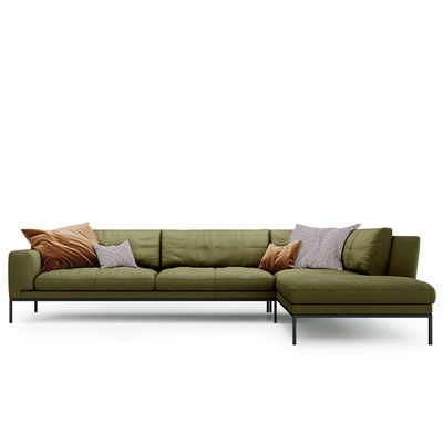 Support customization Nordic Minimalism Leather Sofa Set Office Bedroom Traditional Sectional Design Metal Legs Single/ Triple Seat Sofas Living Hotel